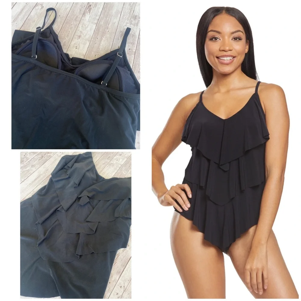 🔆 Miraclesuit by Kirkland Solid Tankini Top - Picture 1 of 7